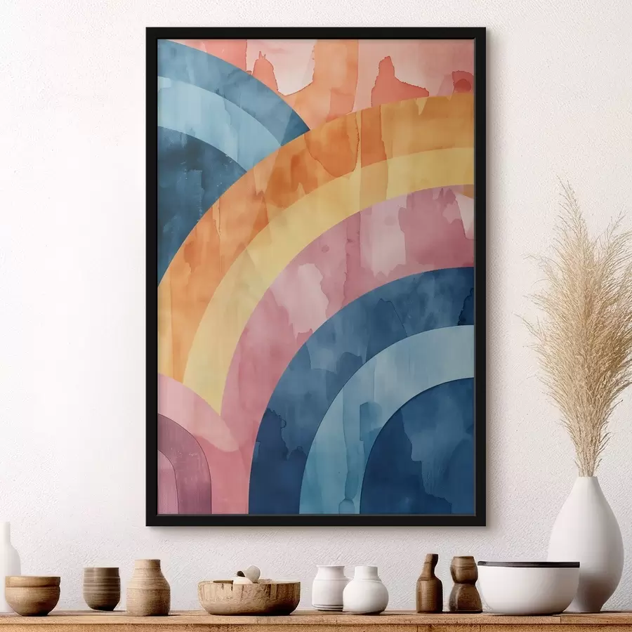 carta da parati Strisce astratte dai colori dell'arcobaleno nr. f50301