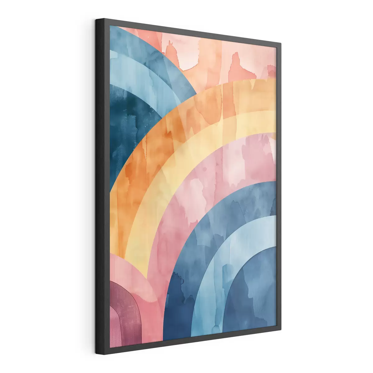 Poster Strisce astratte dai colori dell'arcobaleno f50301