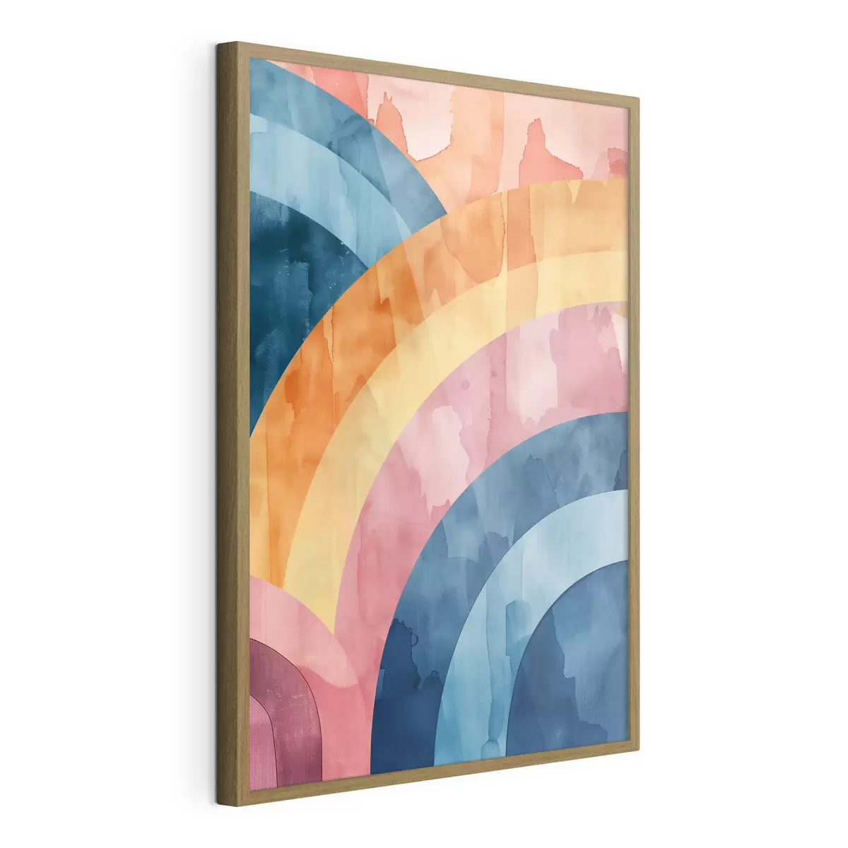 Poster Strisce astratte dai colori dell'arcobaleno f50301