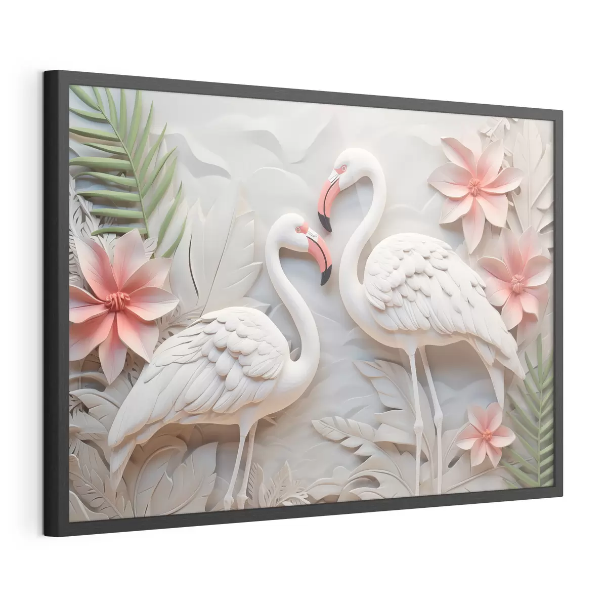 Poster Petali bianchi tridimensionali f50304