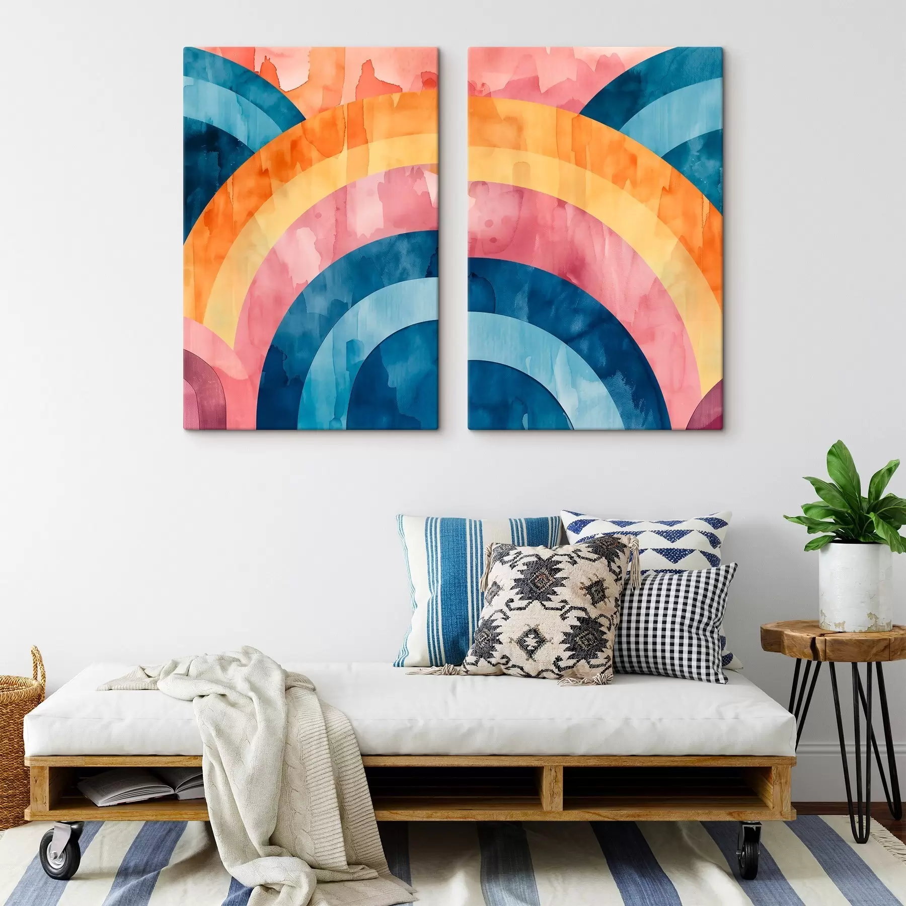 carta da parati Motivi geometrici vivaci dai colori dell'arcobaleno nr. m30874