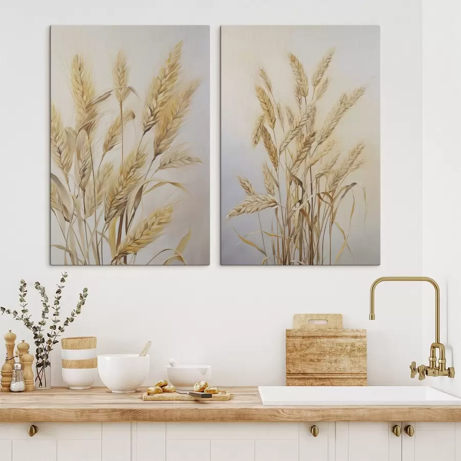 carta da parati Spighe di grano, imitazione di un dipinto nr. m30858