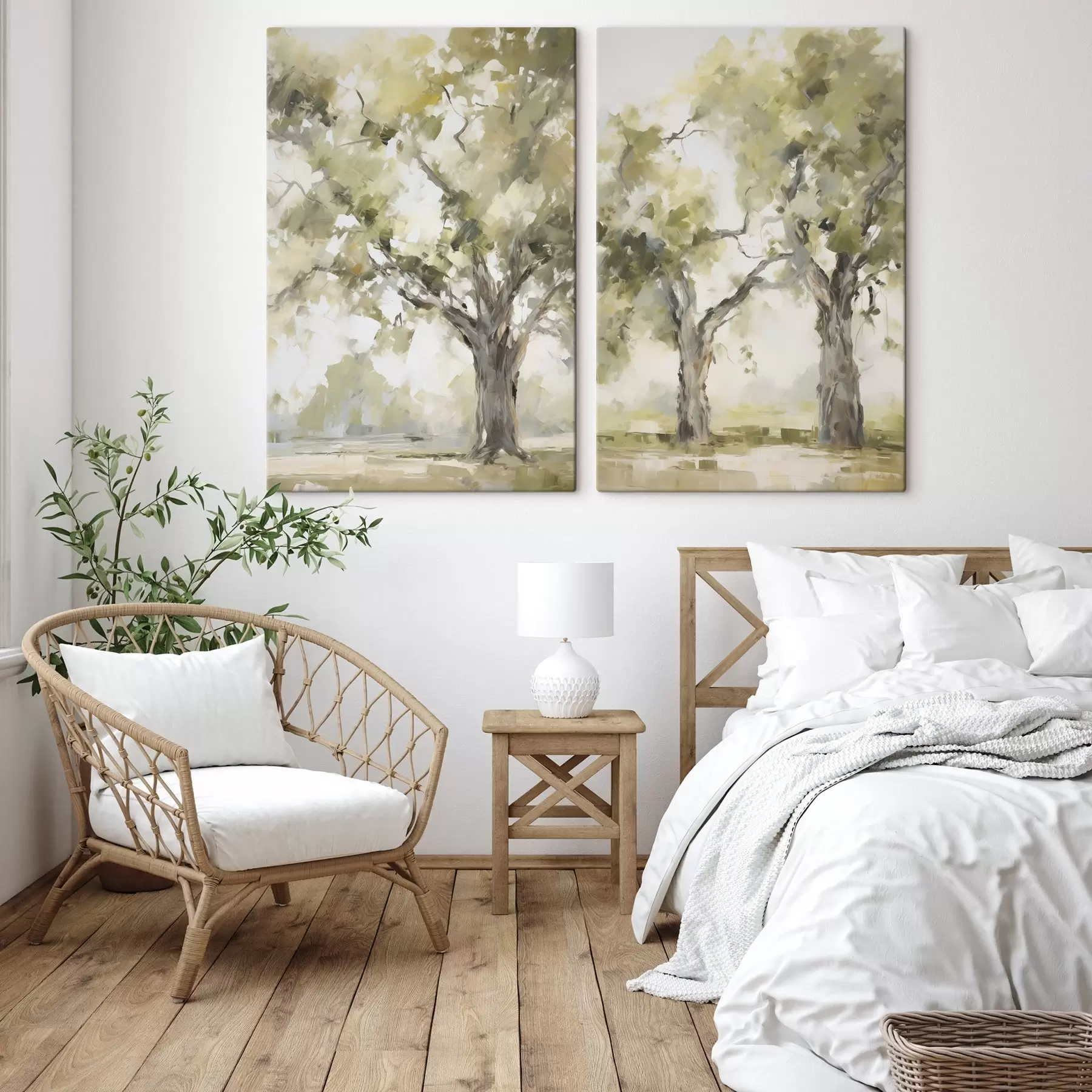 carta da parati Alberi, imitazione di un dipinto nr. m30864