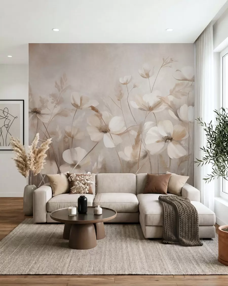 Carta da parati Floreale Fiori in luce soffusa n. w10019