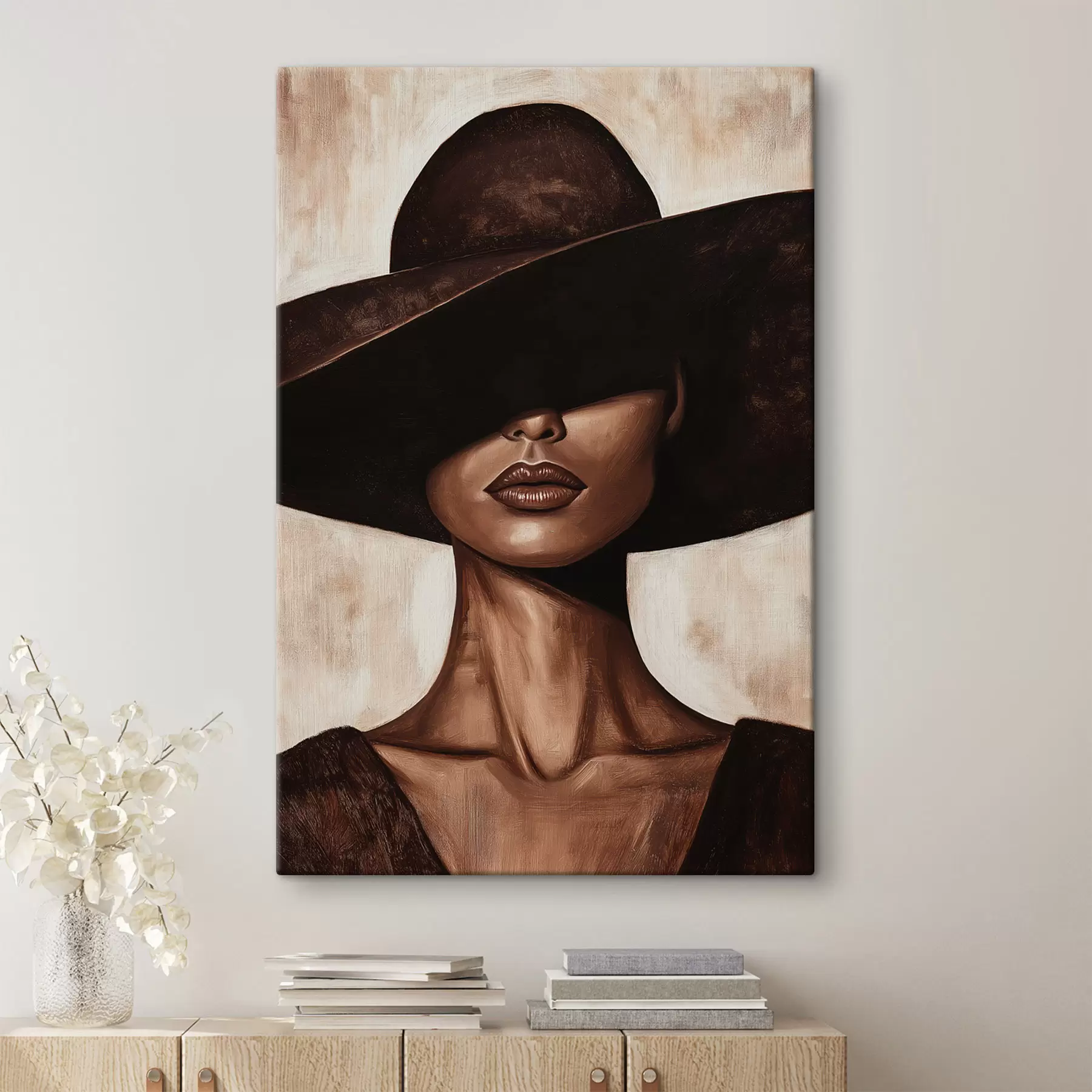 carta da parati Donna con il cappello nr. s50319