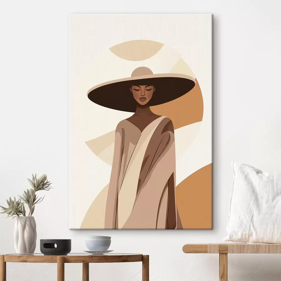 carta da parati Donna con il cappello nr. s50327