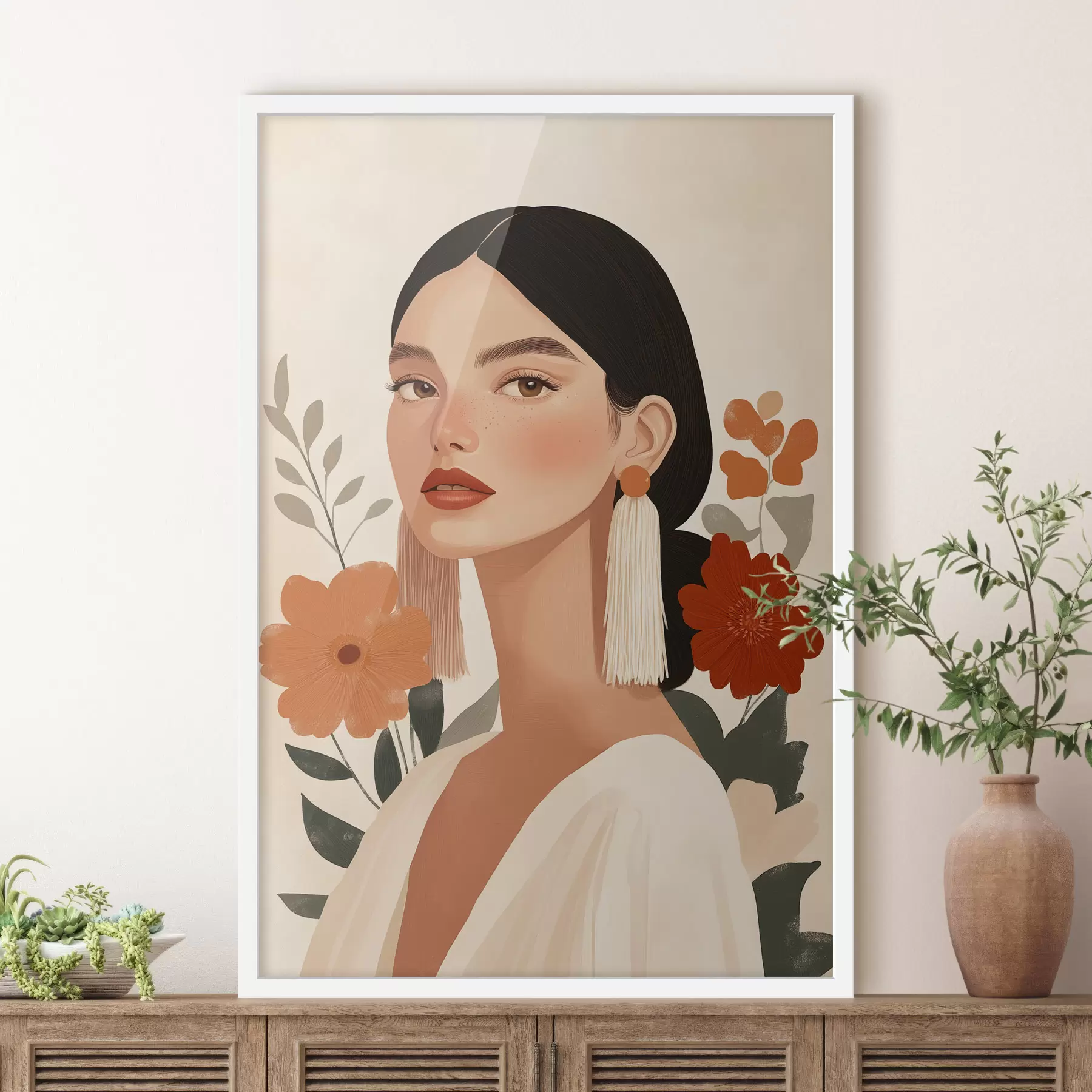 carta da parati Ragazza con i fiori nr. f50320