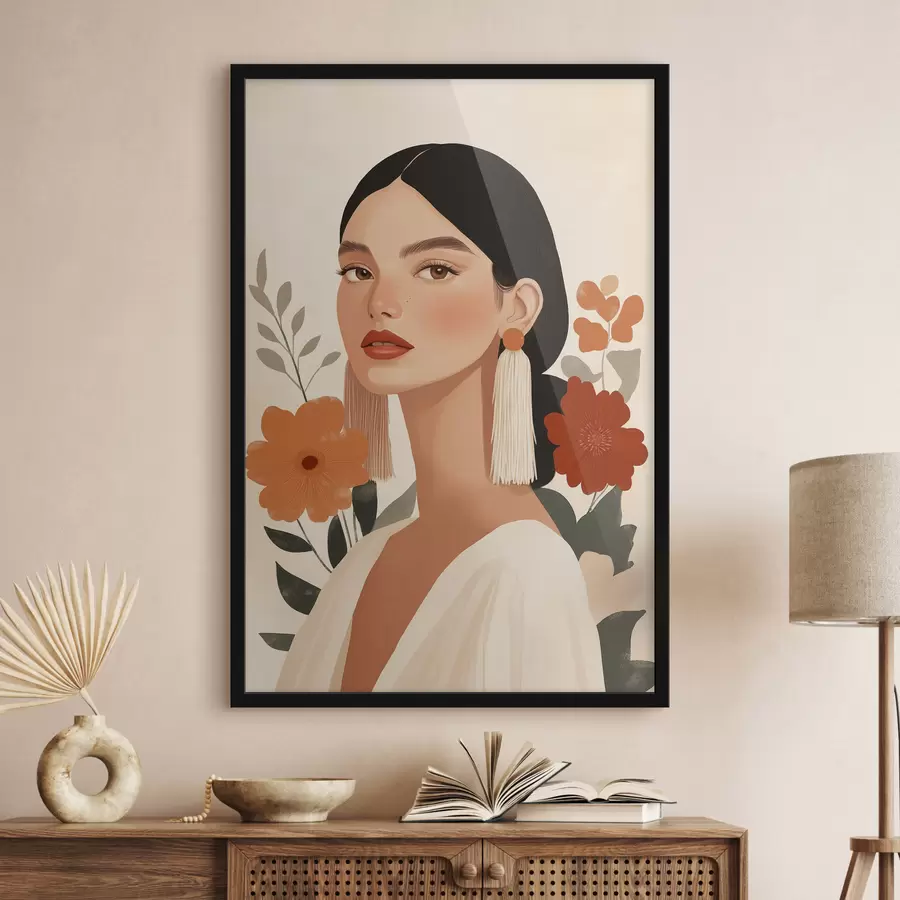 carta da parati Ragazza con i fiori nr. f50320
