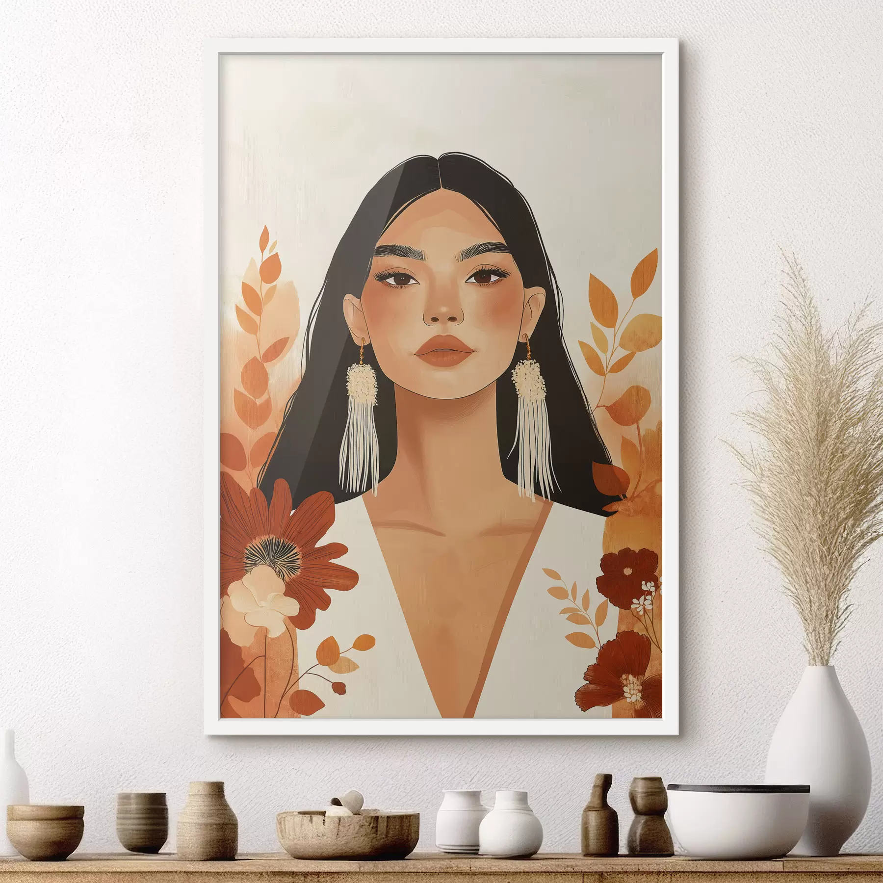 carta da parati Ragazza con i fiori nr. f50321