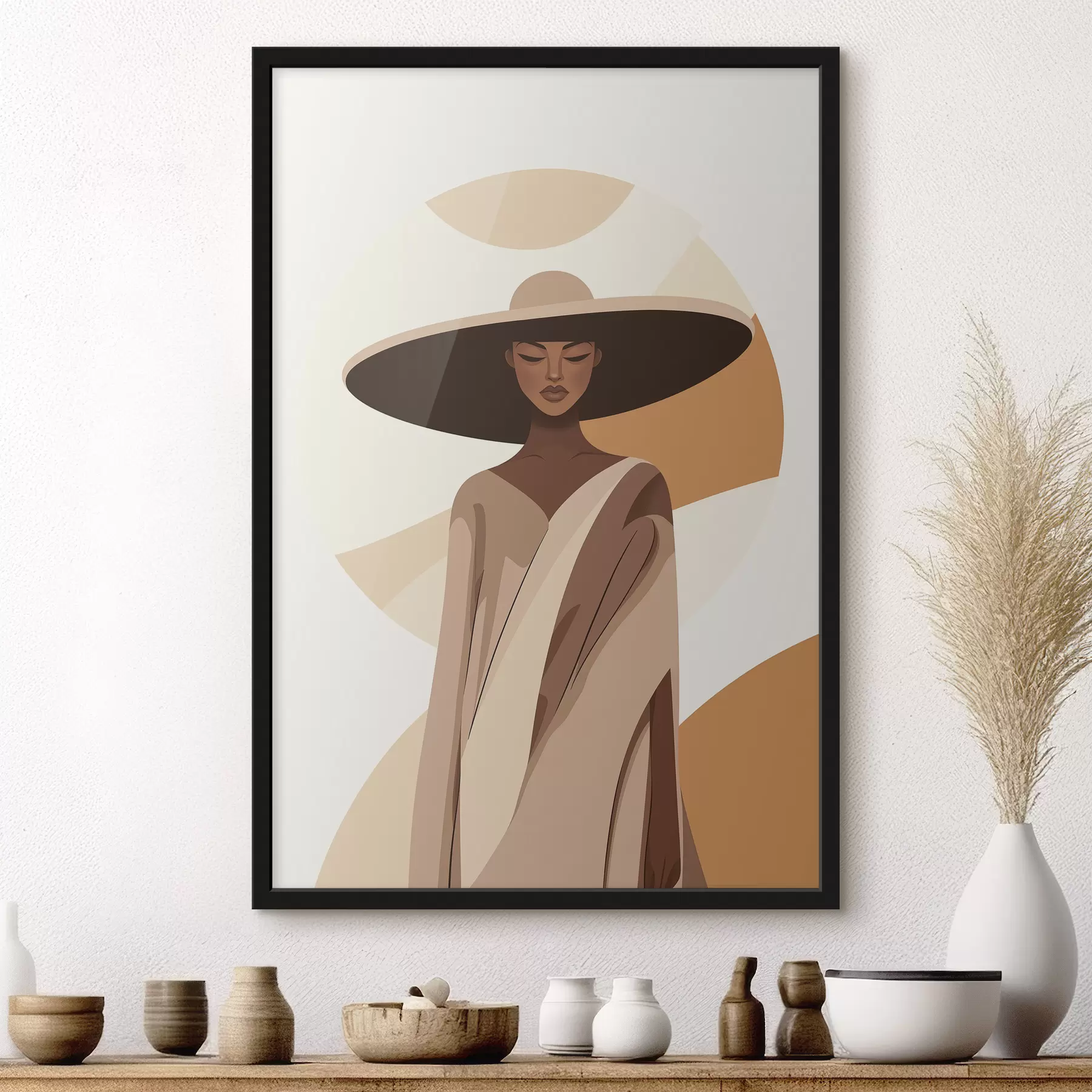 carta da parati Donna con il cappello nr. f50327