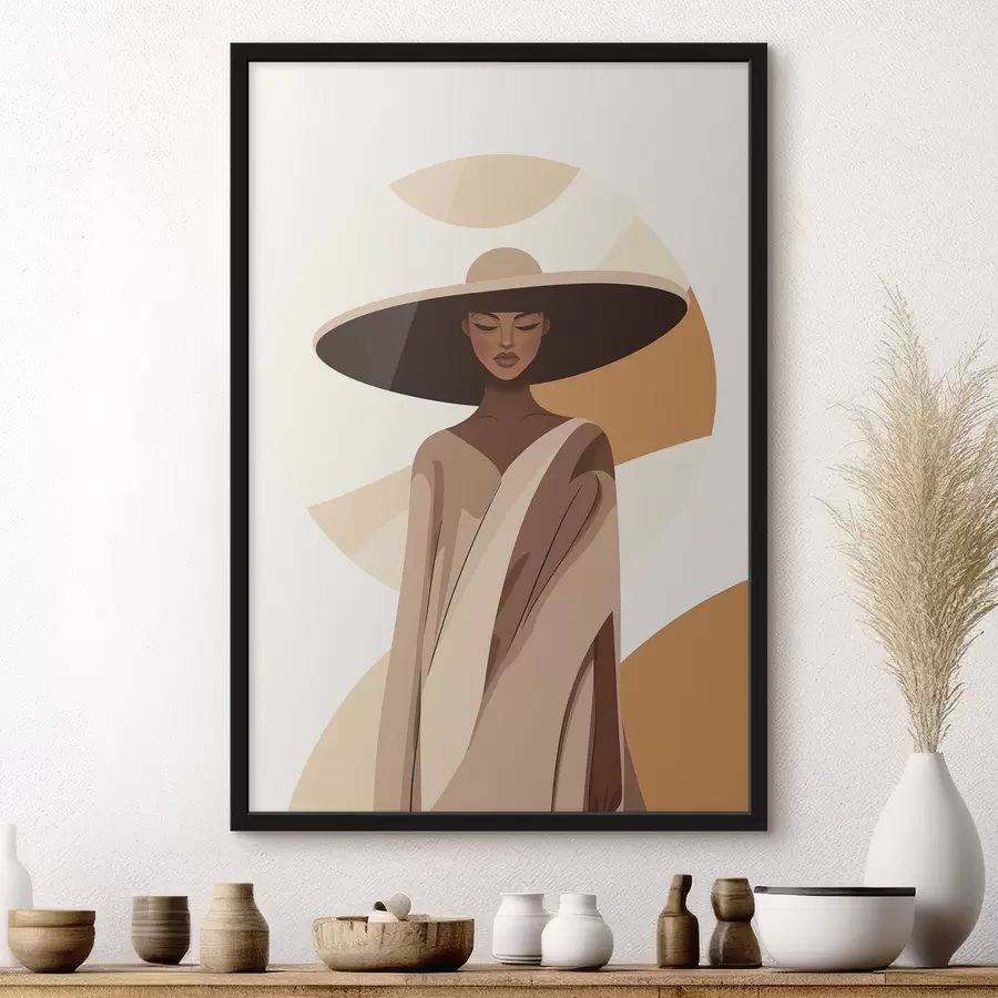 carta da parati Donna con il cappello nr. f50327