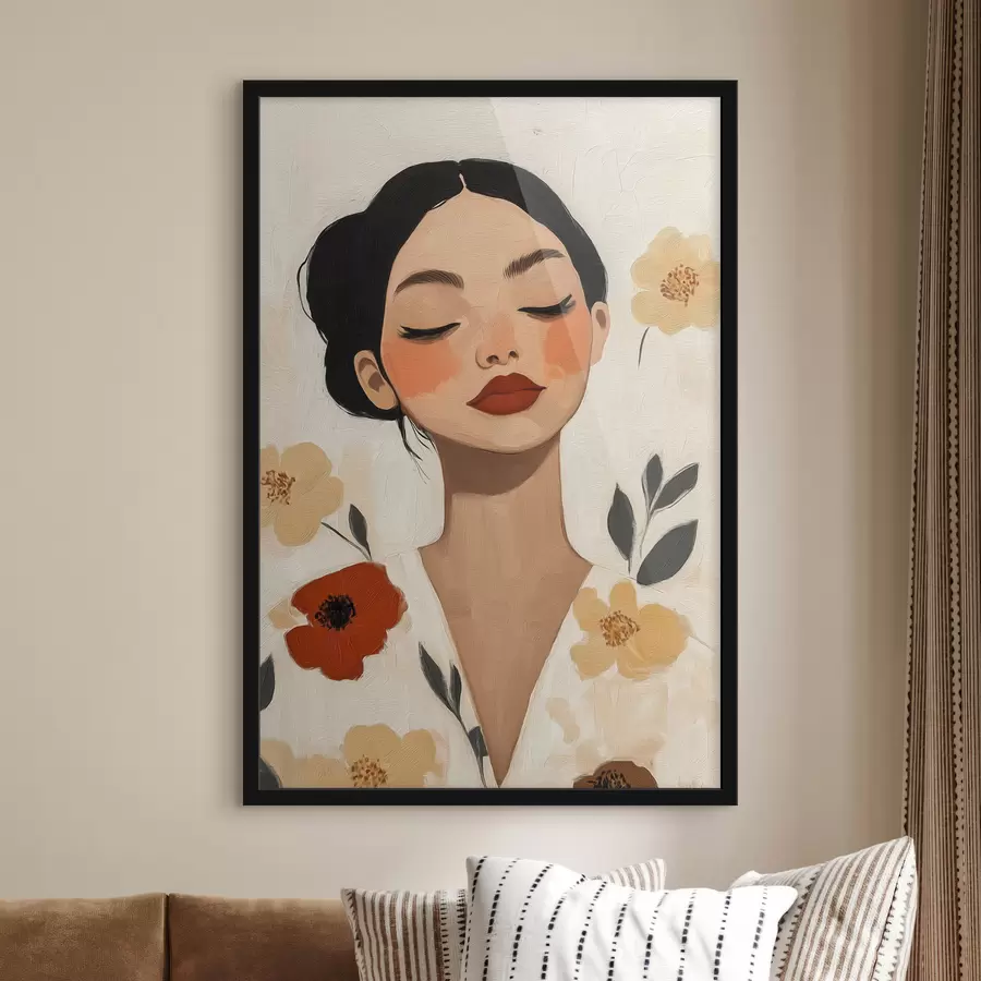 carta da parati Una ragazza tra i fiori nr. f50335