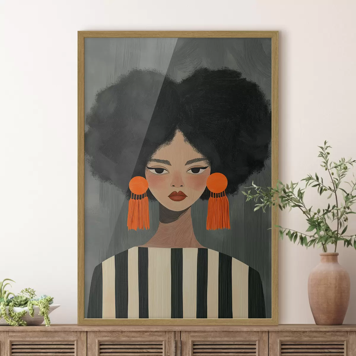 Poster Ragazza afro f50337