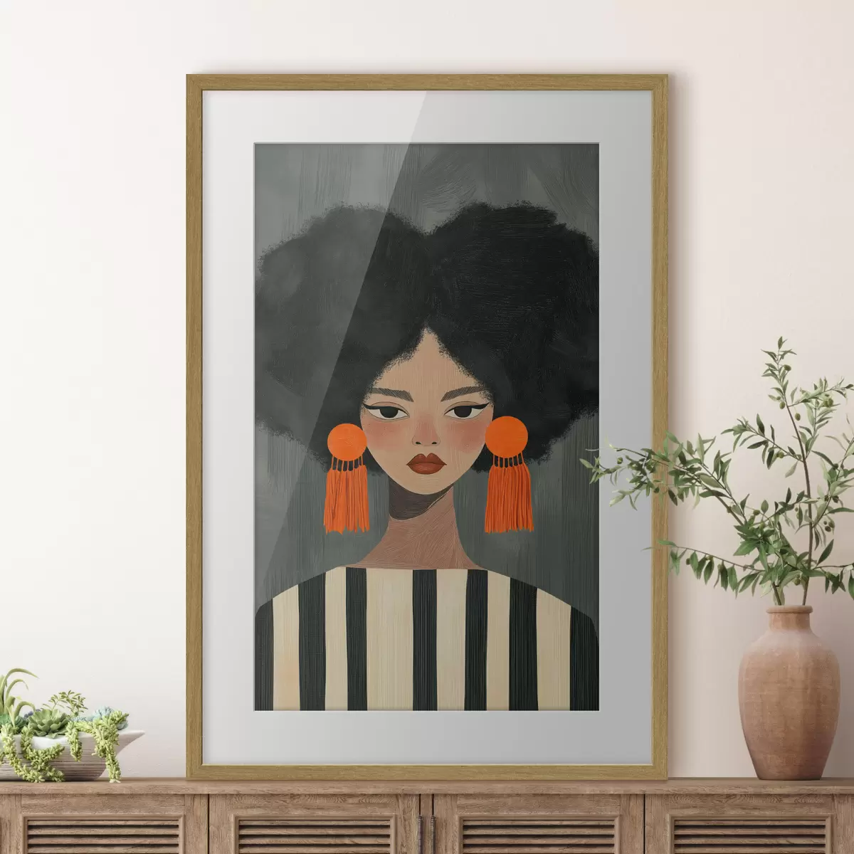 Poster Ragazza afro f50337