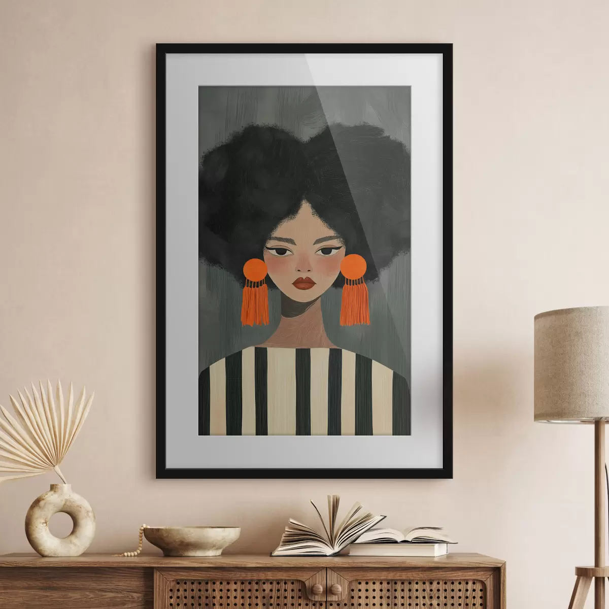 Poster Ragazza afro f50337