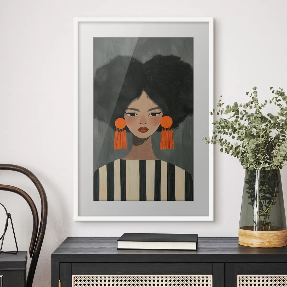 Poster Ragazza afro f50337