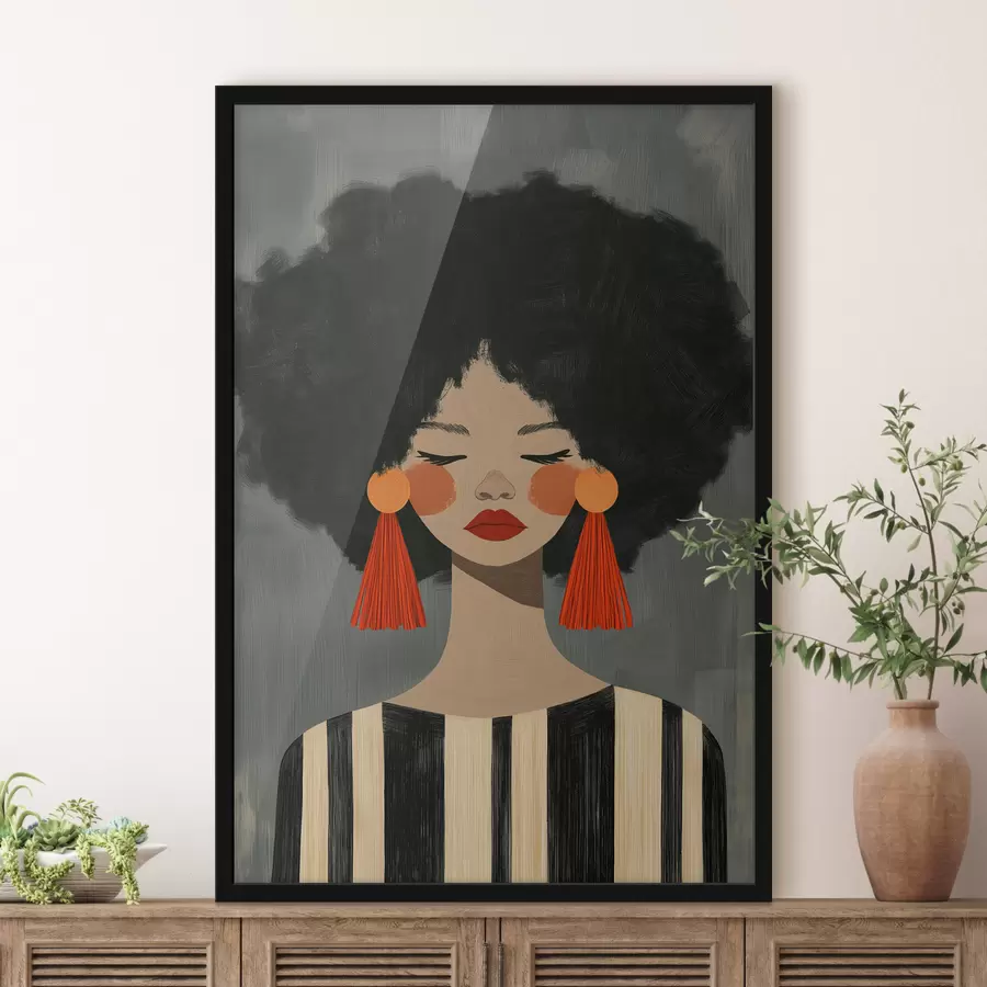 carta da parati Ragazza afro nr. f50338