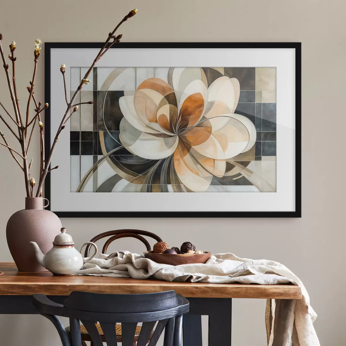 Poster Fiore geometrico f50347