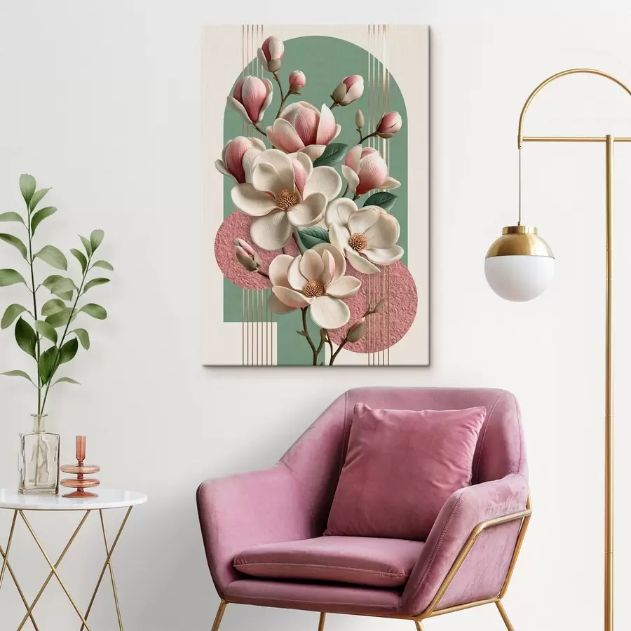 carta da parati Astrazione con magnolia  nr. s50167