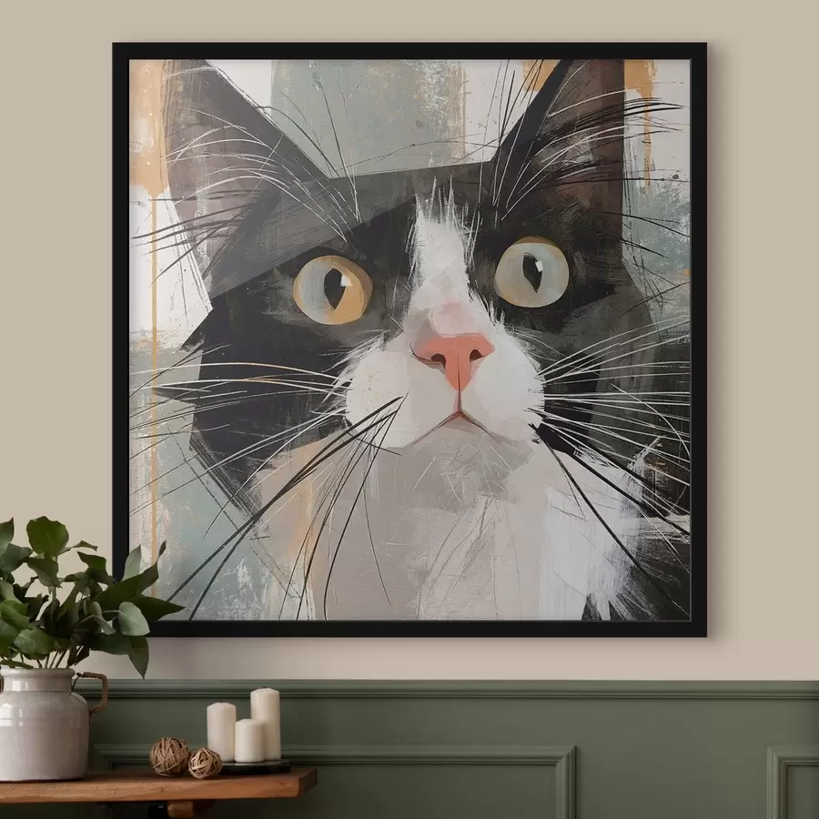 carta da parati Ritratto astratto di un gatto nr. f50165