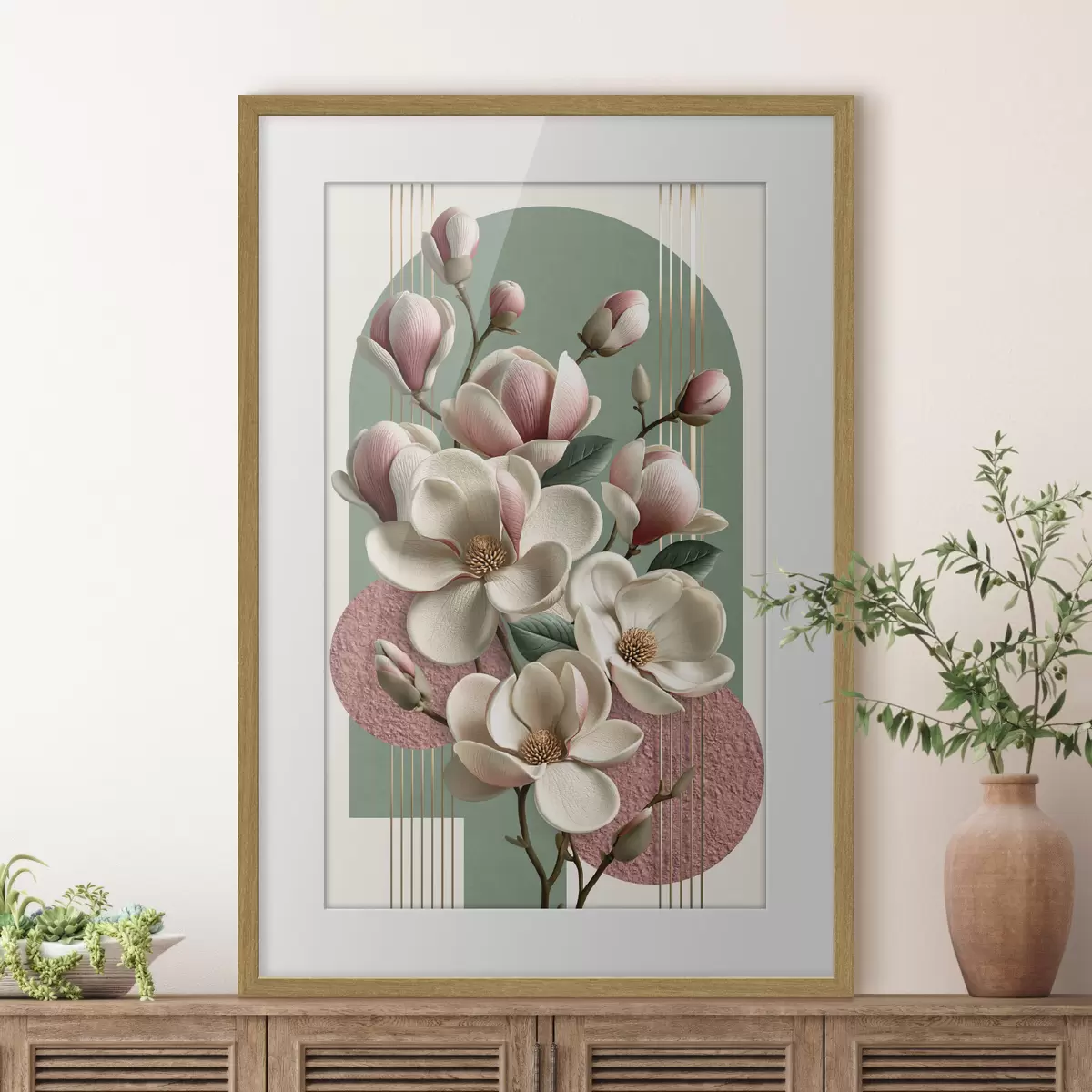 Poster Astrazione con magnolia f50167