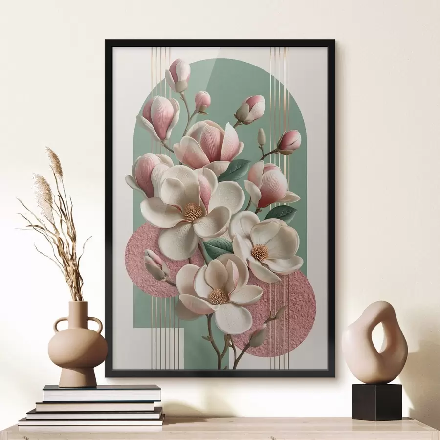 carta da parati Astrazione con magnolia nr. f50167