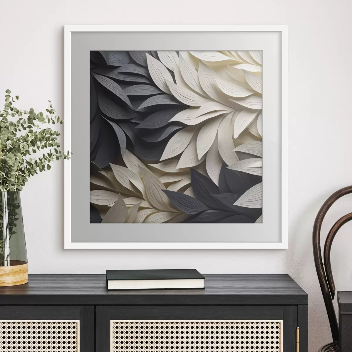 Poster Foglie stilizzate astratte f50376