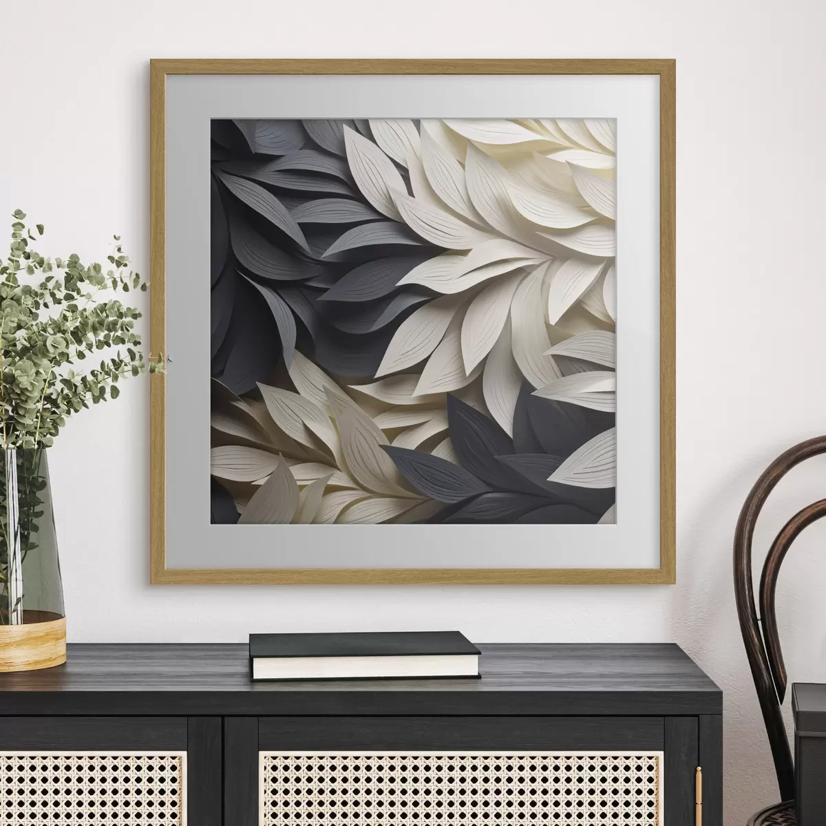 Poster Foglie stilizzate astratte f50376