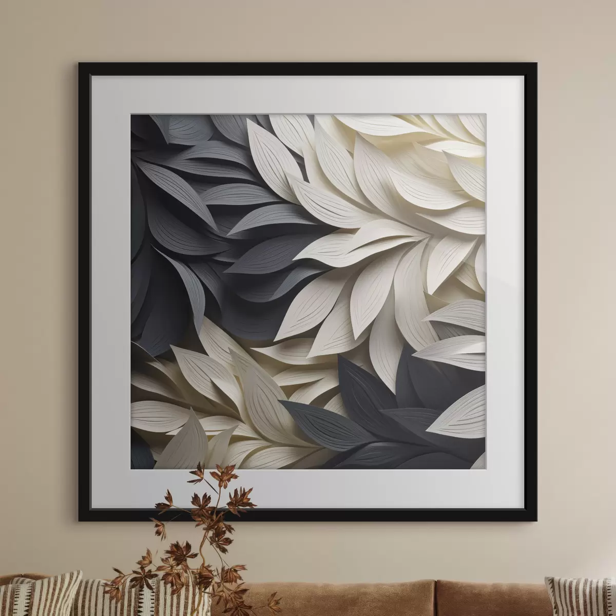 Poster Foglie stilizzate astratte f50376
