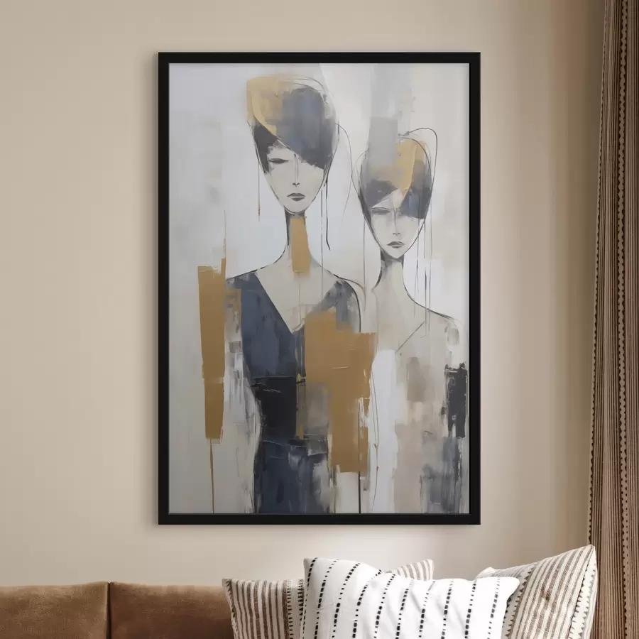 carta da parati Persone astratte, imitazione della pittura nr. f50378