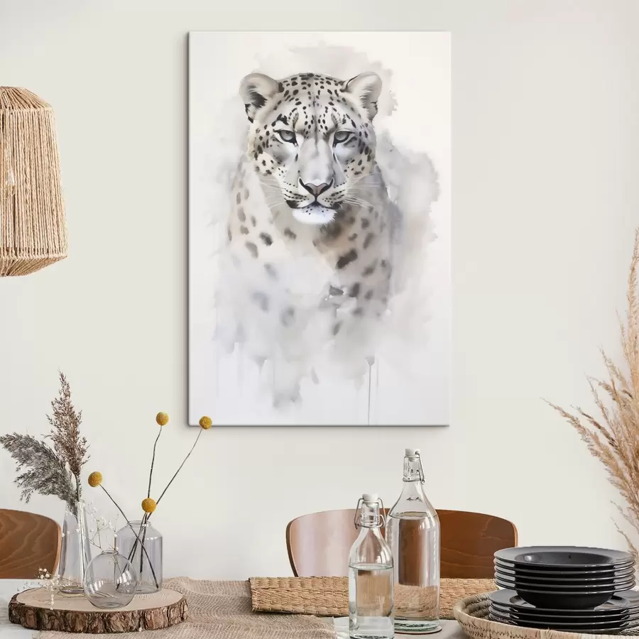carta da parati Ritratto di un leopardo, imitazione di un dipinto nr. s50412