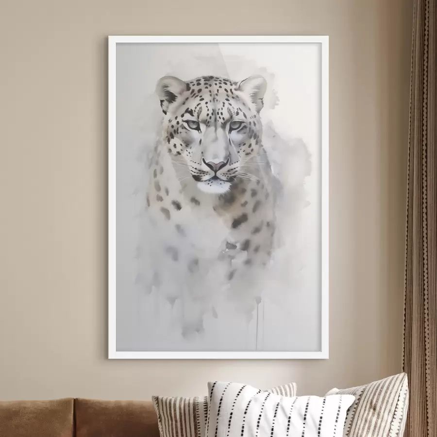 carta da parati Ritratto di un leopardo, imitazione di un dipinto nr. f50412