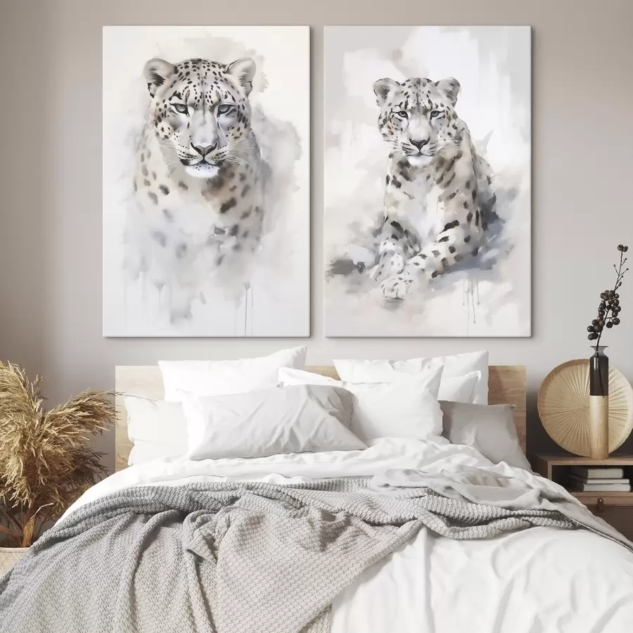 carta da parati Leopardo, dipinto in stile imitazione nr. m30911