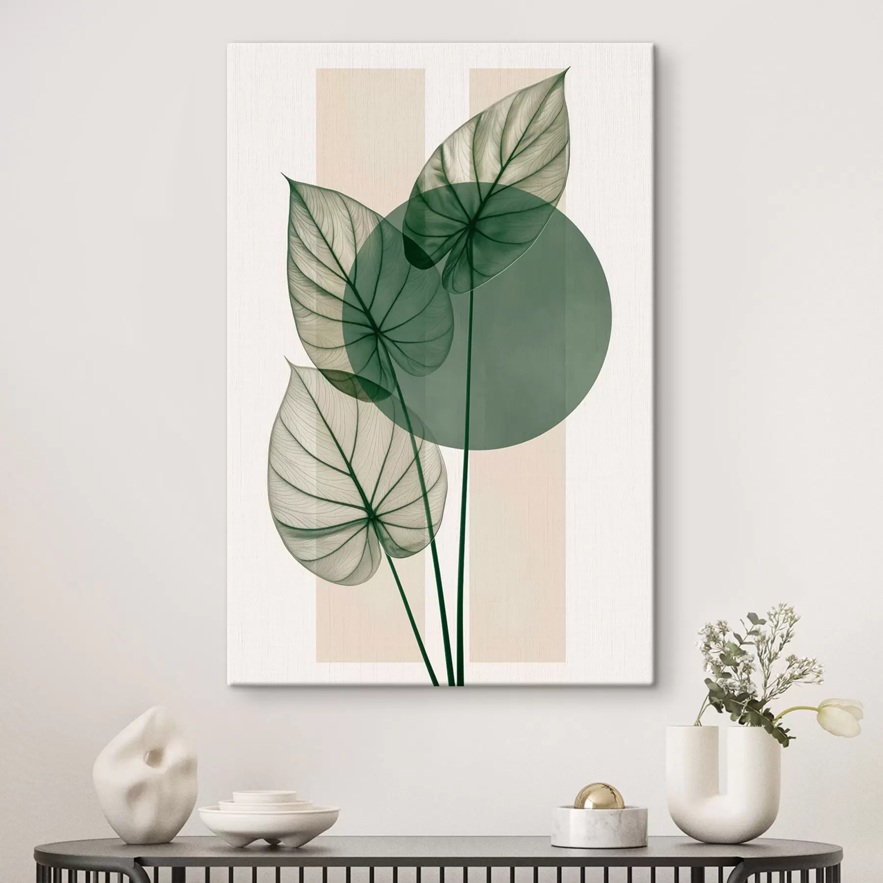 Quadro Astrazione con foglie delicate nr. s50368