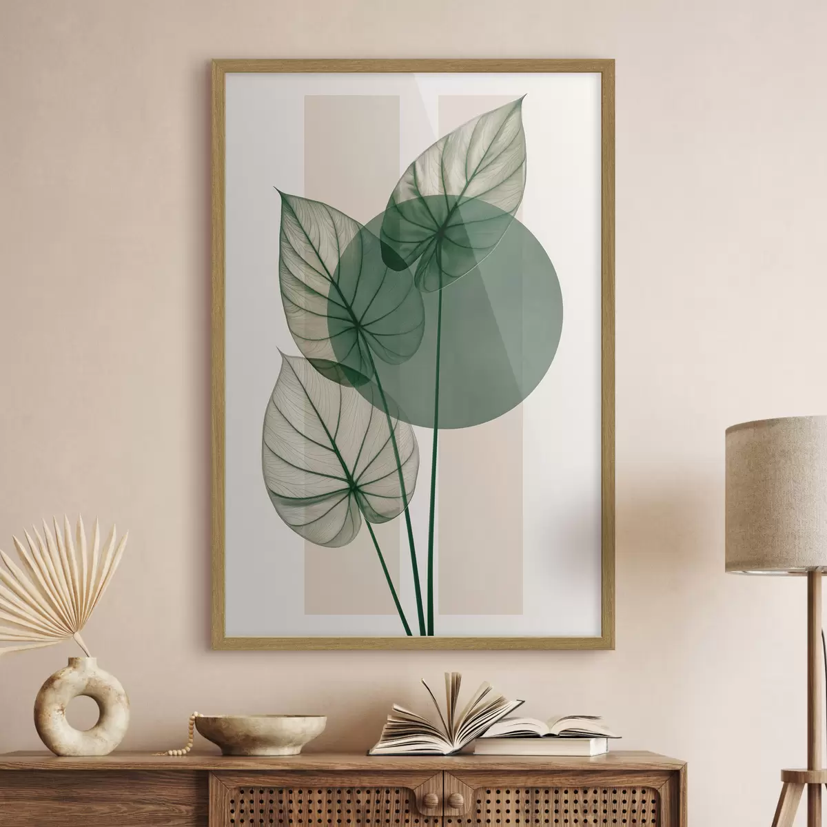 Poster Astrazione con foglie delicate f50368