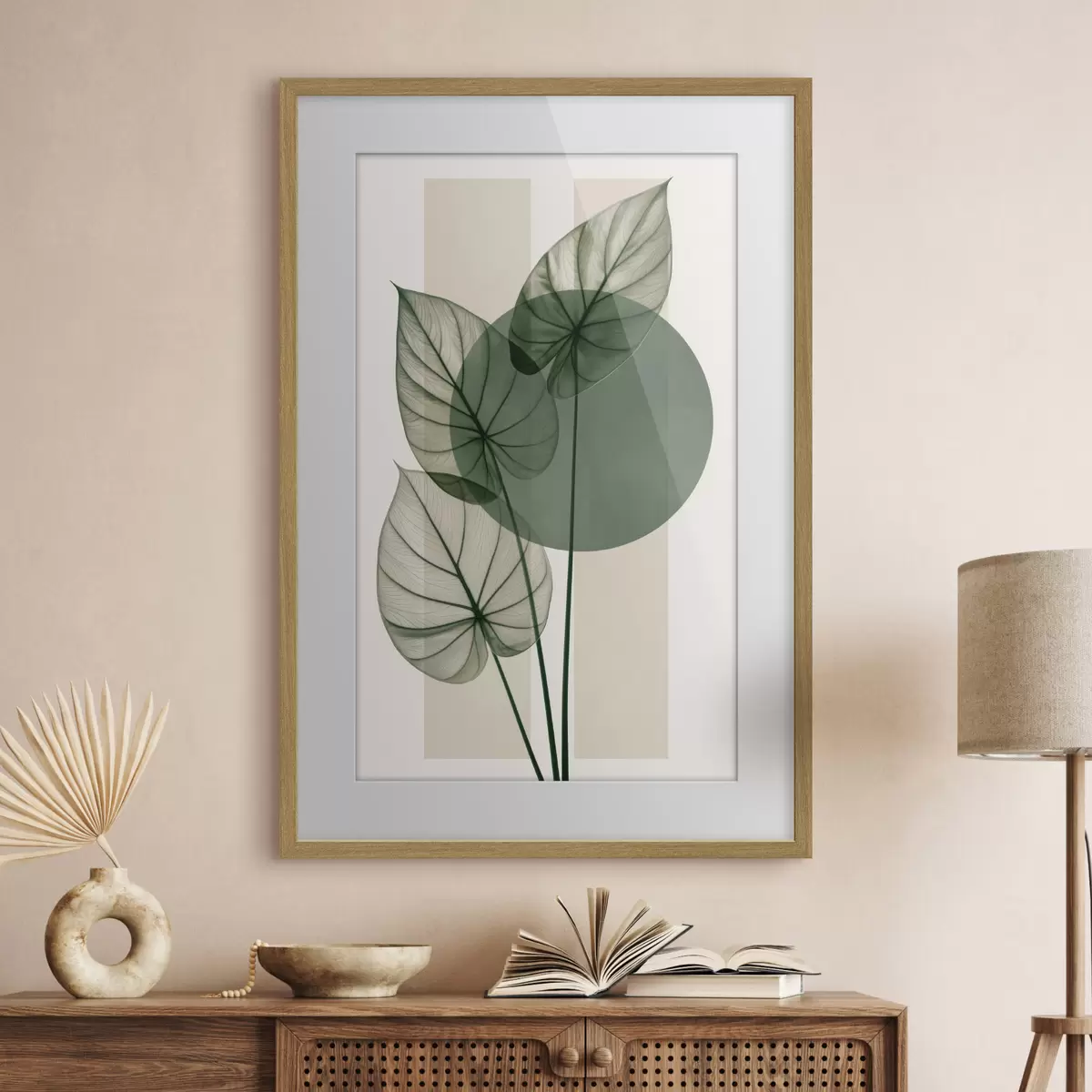 Poster Astrazione con foglie delicate f50368