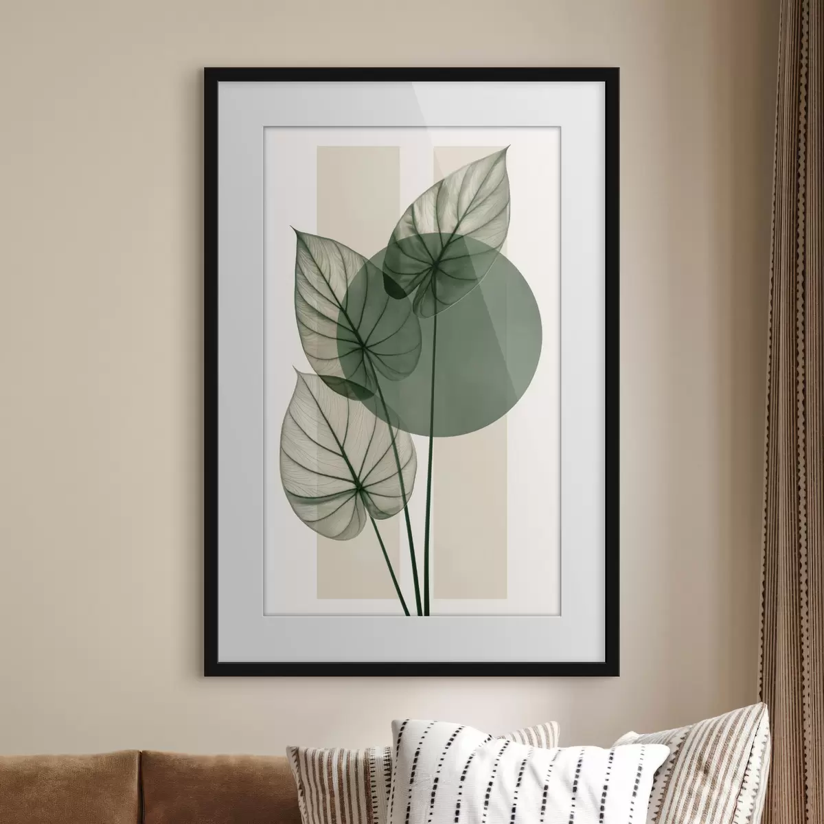 Poster Astrazione con foglie delicate f50368