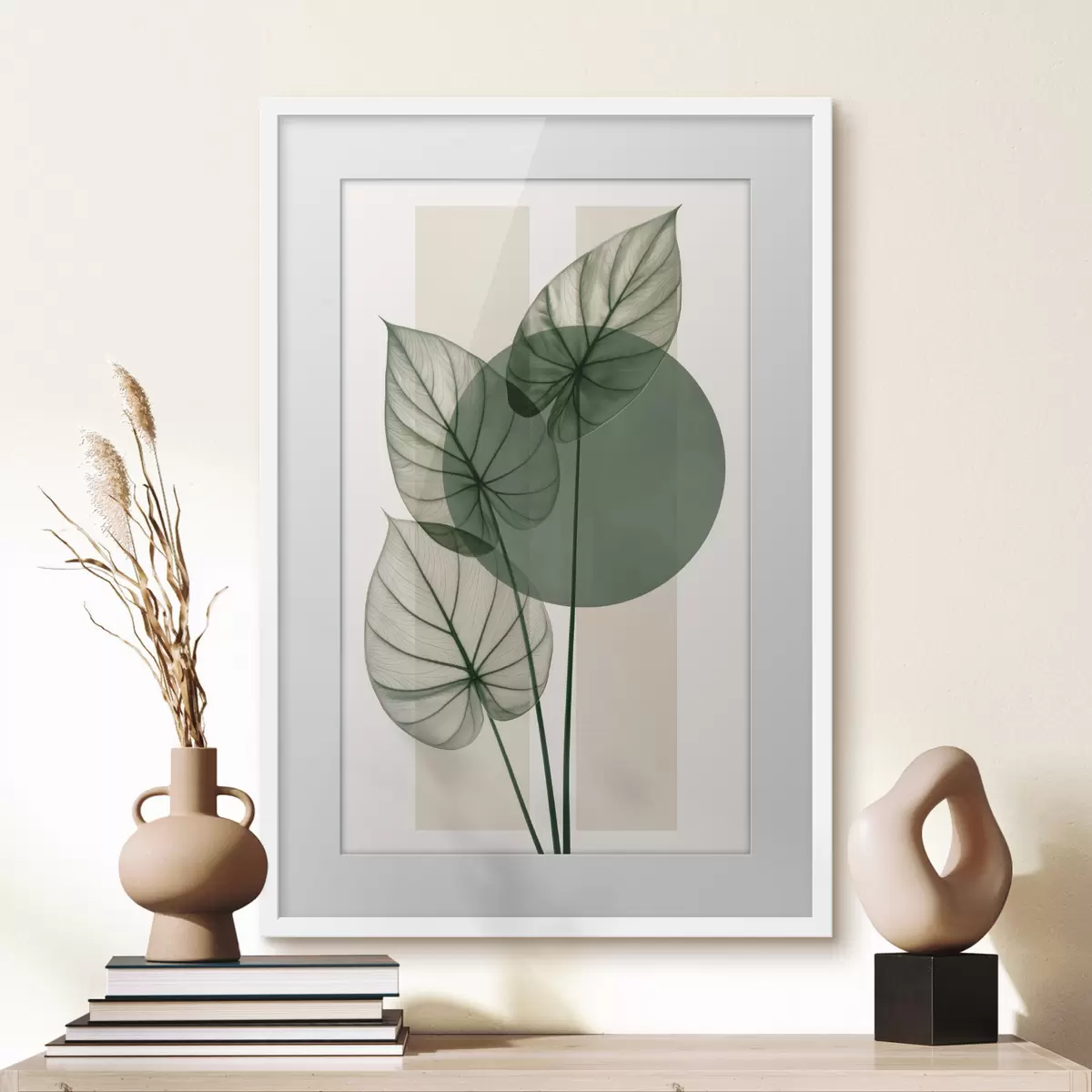 Poster Astrazione con foglie delicate f50368