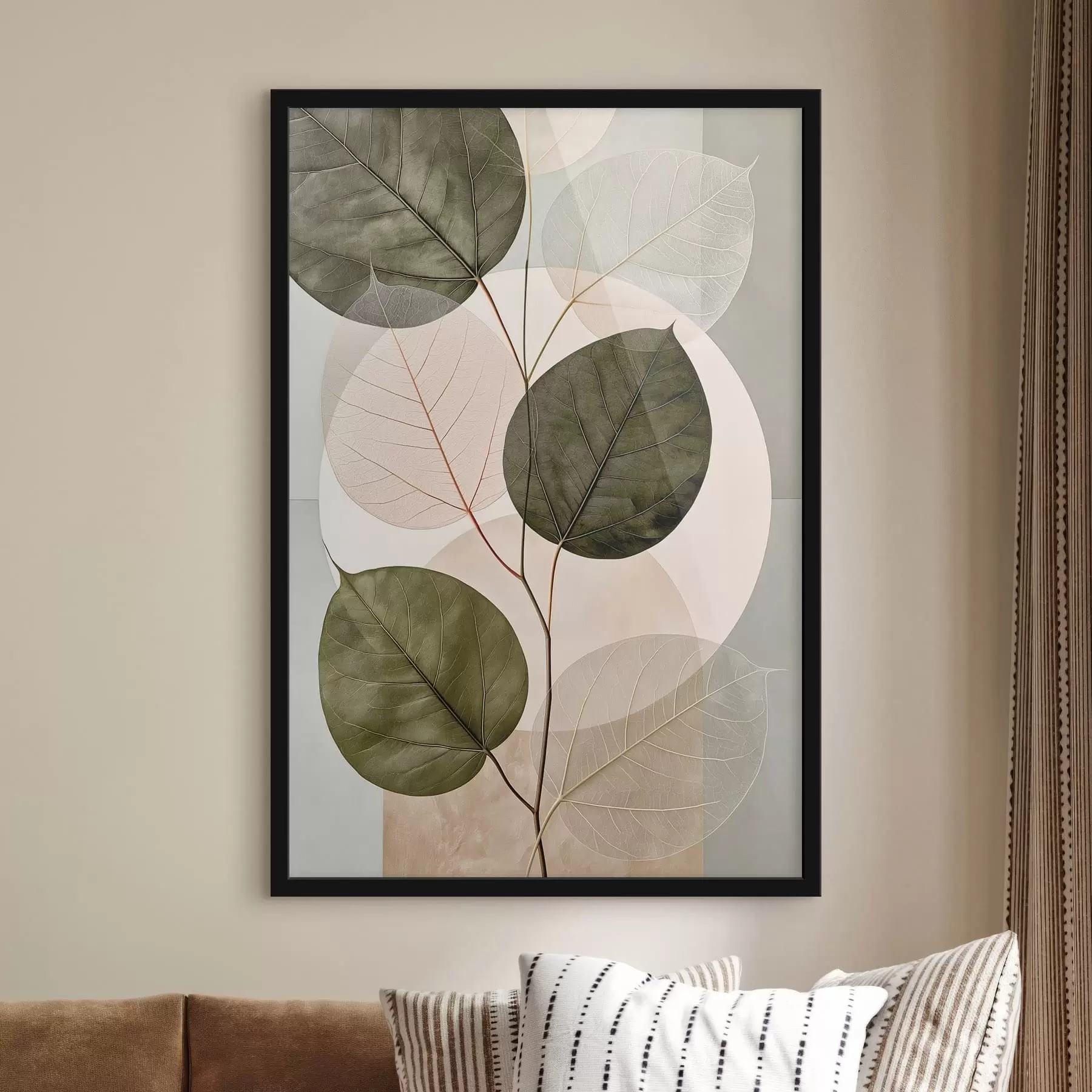 carta da parati Foglie con forme geometriche nr. f50370