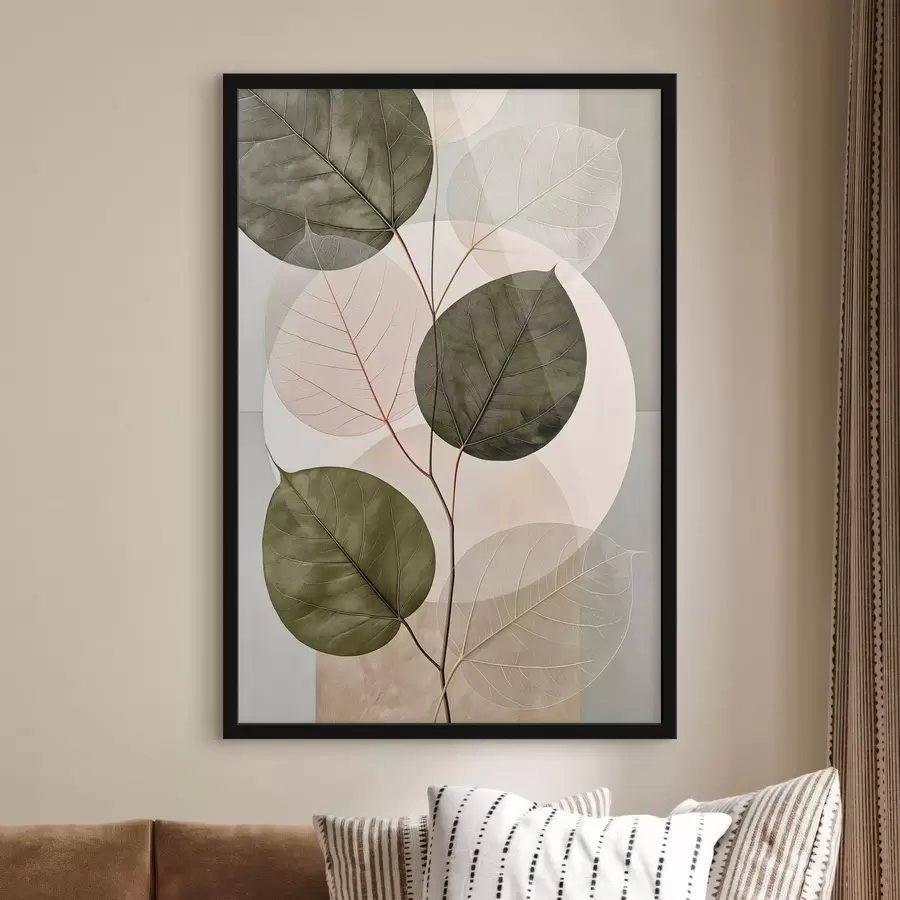 carta da parati Foglie con forme geometriche nr. f50370