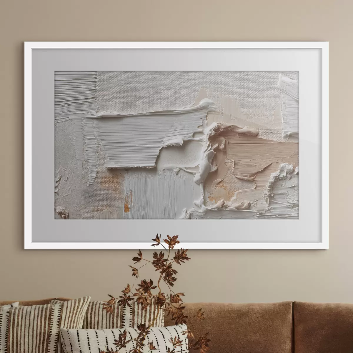 Poster Composizione astratta caratterizzata da pennellate leggere e fitte f50439