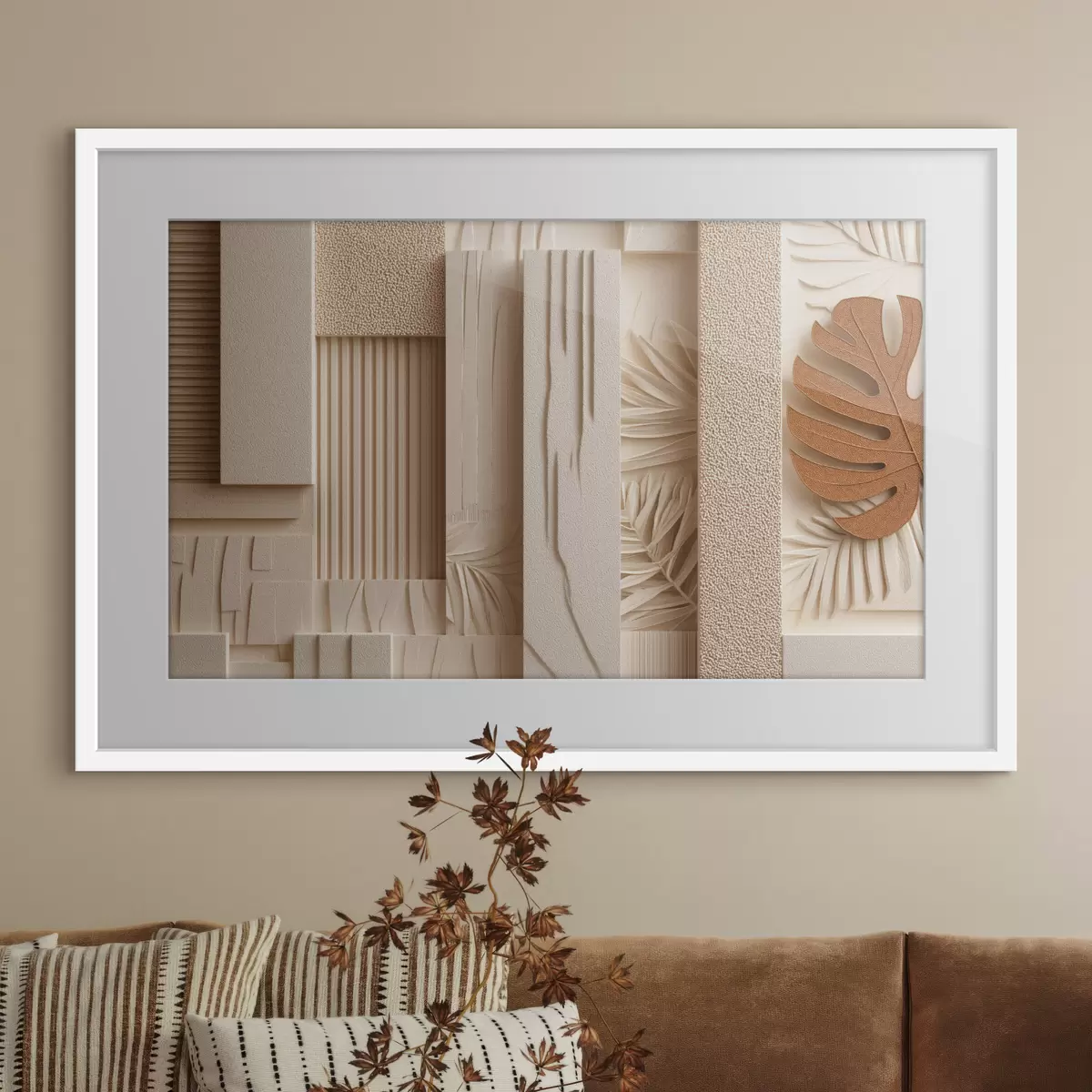 Poster Pannelli decorativi con foglie tropicali f50441