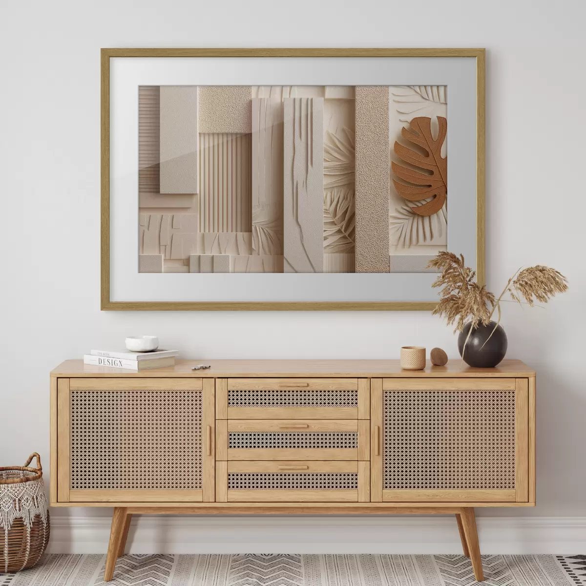 Poster Pannelli decorativi con foglie tropicali f50441