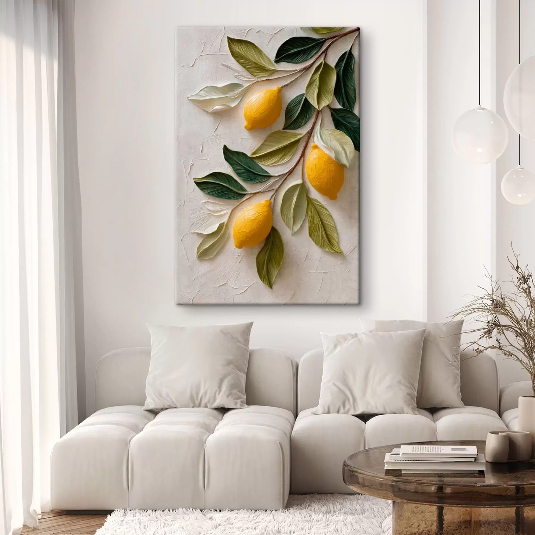 Quadro Limoni sui rami con foglie verdi nr. s50445