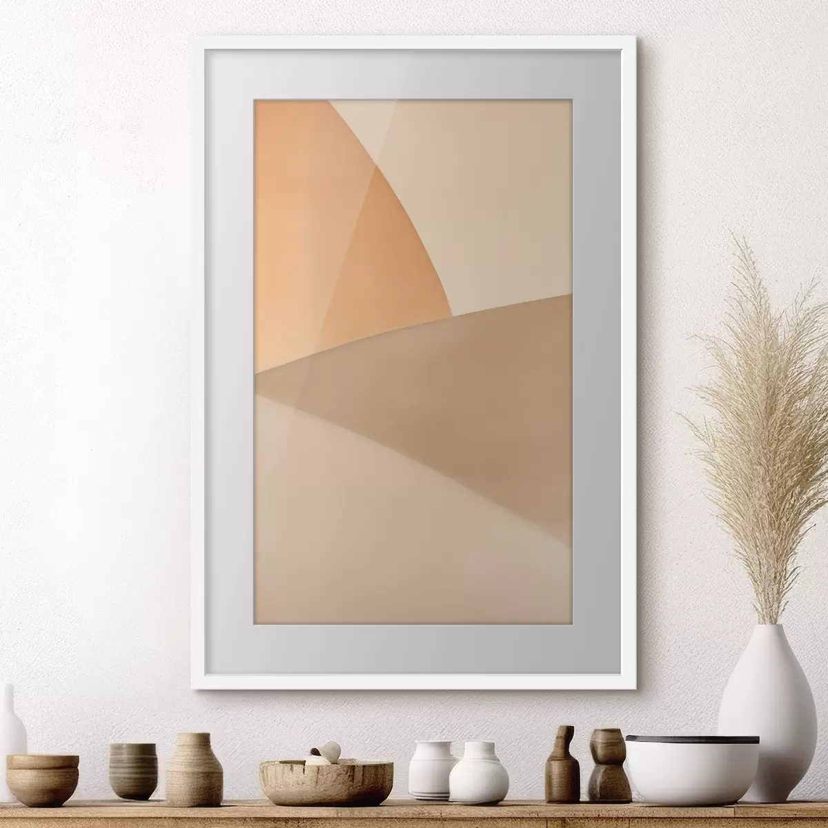 Poster Geometria in beige tenue f50396