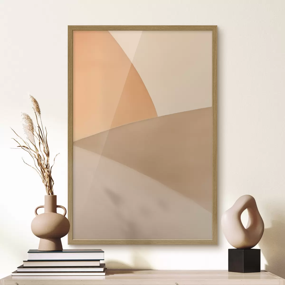 Poster Geometria in beige tenue f50396
