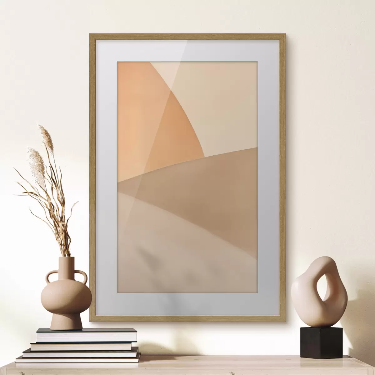 Poster Geometria in beige tenue f50396