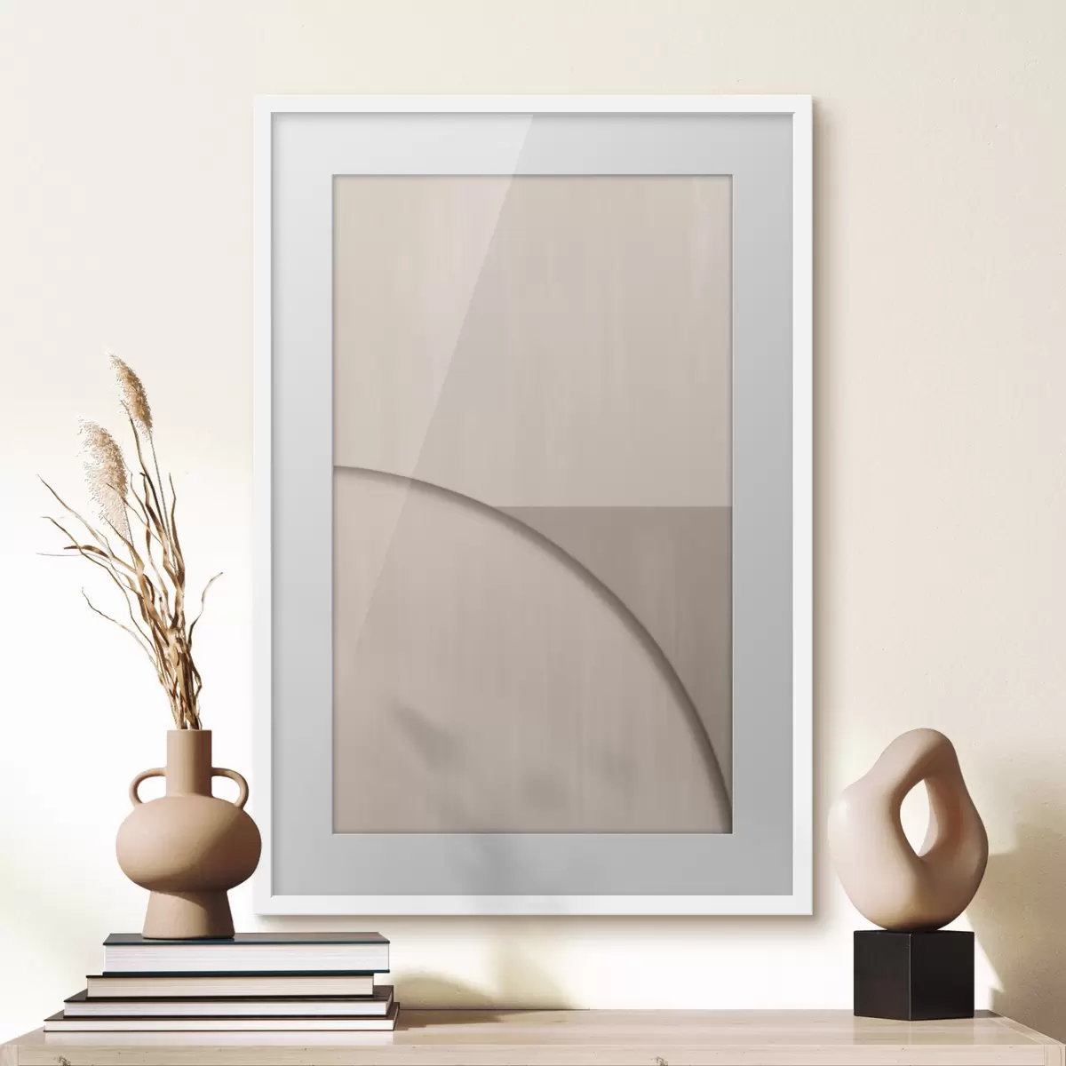 Poster Composizione minimalista nei toni del beige f50398