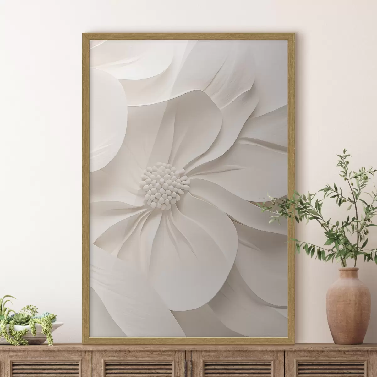 Poster Fiore aperto in rilievo f50400