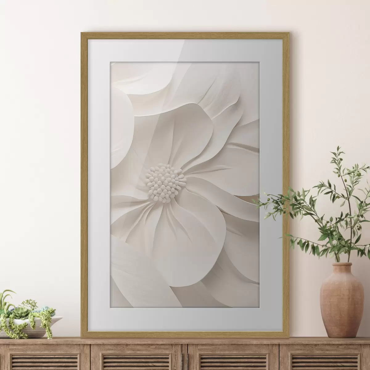 Poster Fiore aperto in rilievo f50400